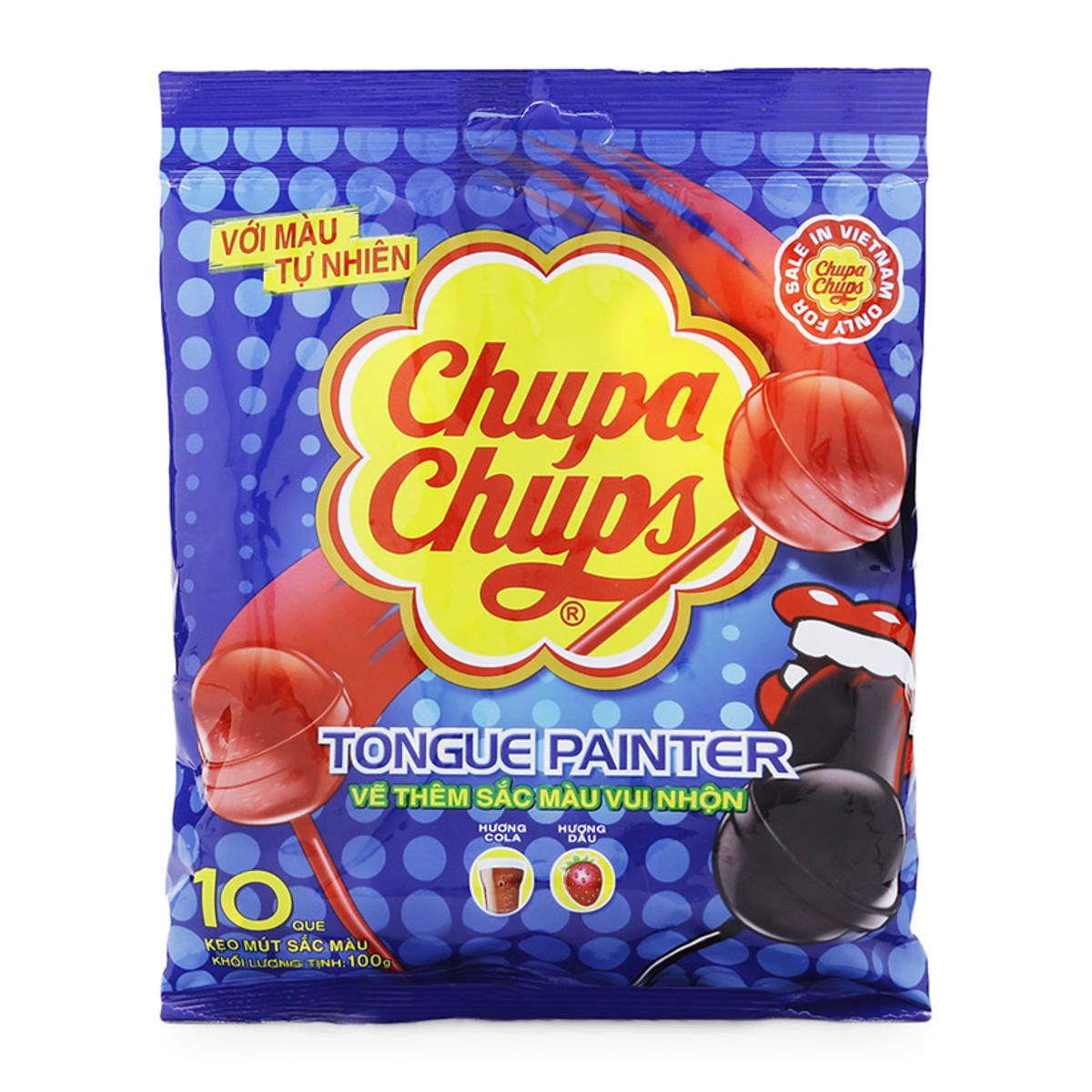 Kẹo Mút Sắc Màu Chupa Chups Gói 100g 