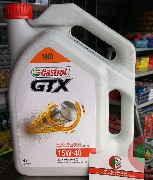 Castrol GTX 4 Lít (15W-40) API SN/CF-duoc-ban-tai-DẦU NHỜN & ẮC QUY DŨNG VỸ