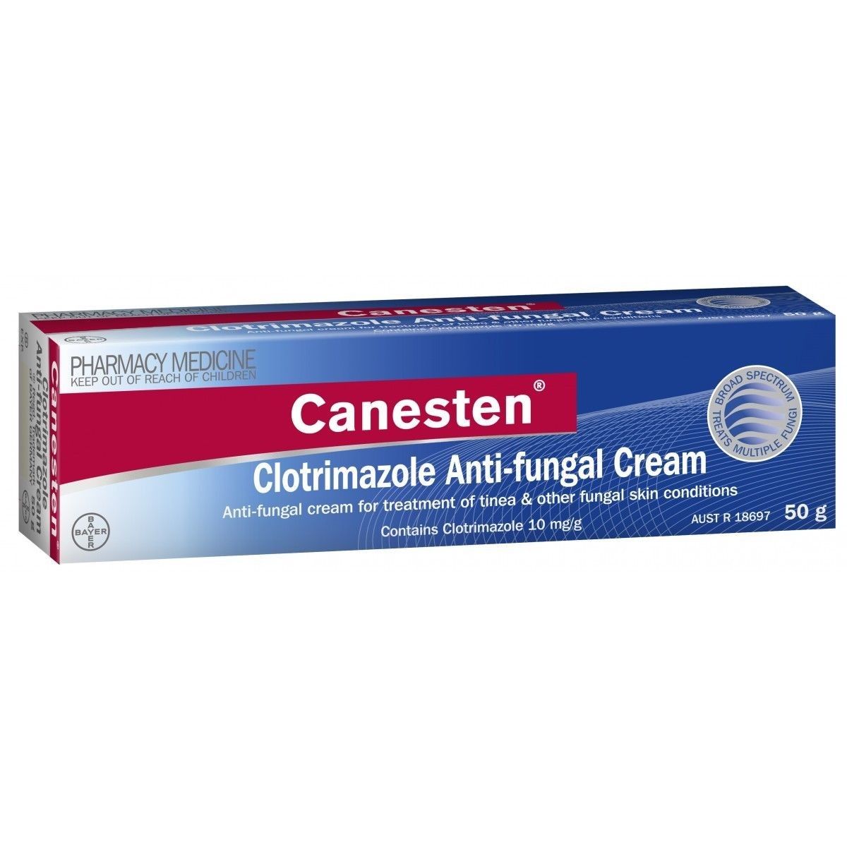 Canesten Cream 50g Contains Clotrimazole 10mg/g